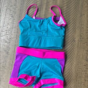 Teal and Pink Athletic Set